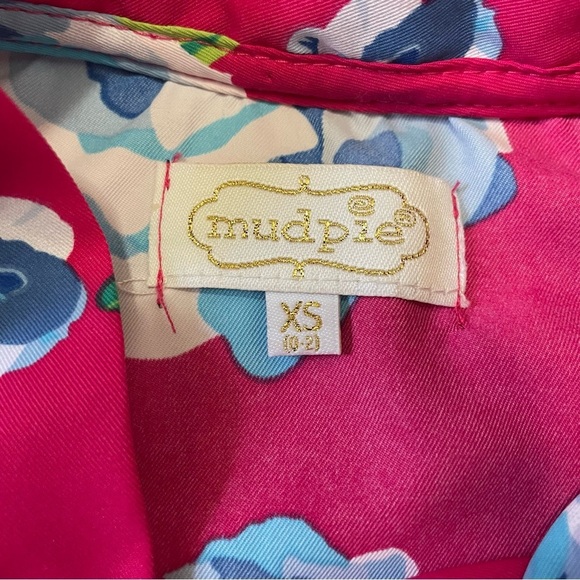 **4/$12** Mud Pie Floral Sleeveless Top in Pink and Blue Ruffle Trim Size XS - Picture 5 of 10